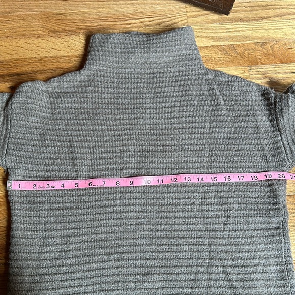 Madewell Cozy Textured Sweater Mock Neck Brown Turtleneck Boxy XS - Picture 6 of 6